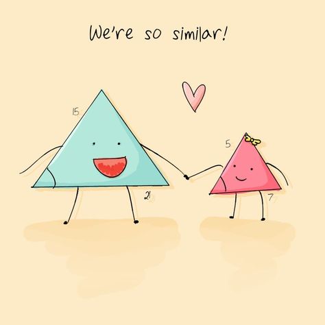 Such acute couple! Math Comics, Math Cartoons, Similar Triangles, Math Puns, Geometry Activities, Math Quotes, Math Geek, Math School, Math Jokes