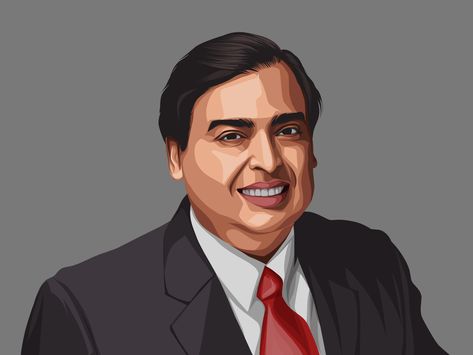 Mukesh Ambani Vector Illustration by Let's Vectorize Tadashi Yanai, Badshah Rapper, Reliance Industries, Mukesh Ambani, Cartoon Avatar, Hand Of The King, Bhagat Singh, Messi Photos, Shortcut Keys