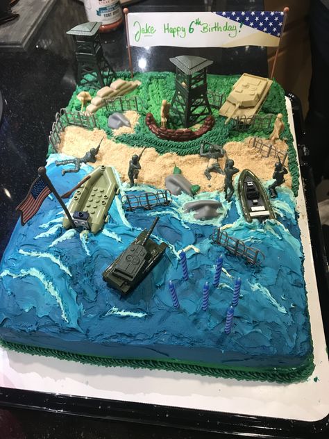 Cod Birthday Cake, Army Sheet Cake, Battleship Cake, Soldier Birthday Cake, Army Cake Ideas, Army Birthday Cake For Boys, Army Battlefield Cake, Army Tank Cakes For Boys, Submarine Cake