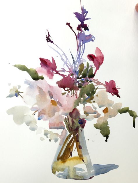 Pam Wenger, Value Studies, Charles Reid, Loose Florals, Loose Watercolor Flowers, Study Book, Painted Florals, Watercolor Pictures, Watercolour Inspiration