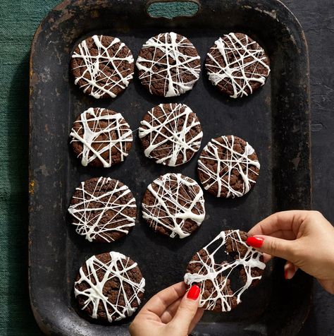 Spiderweb Chocolate Cookies Bad Birthday, Birthday Cocktails Recipes, Birthday Cocktails, Dirt Cake, Chocolate Cookie Recipes, Espresso Powder, Pet Holiday, Good Housekeeping, Baking Sheets