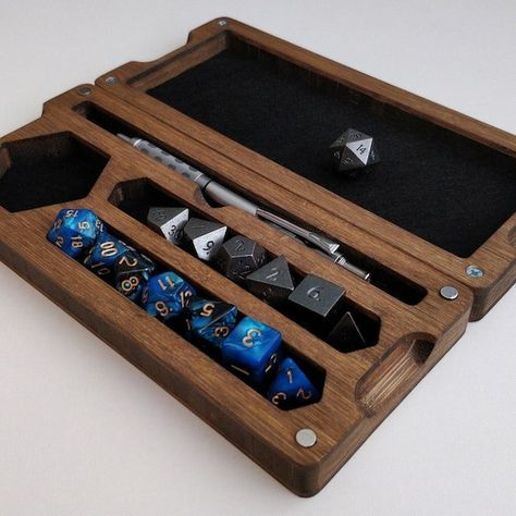 D&d Miniatures, Nerdy Gifts, Dice Box, Dice Tray, Tablet Stand, Tabletop Rpg, Tabletop Games, Game Item, Role Playing