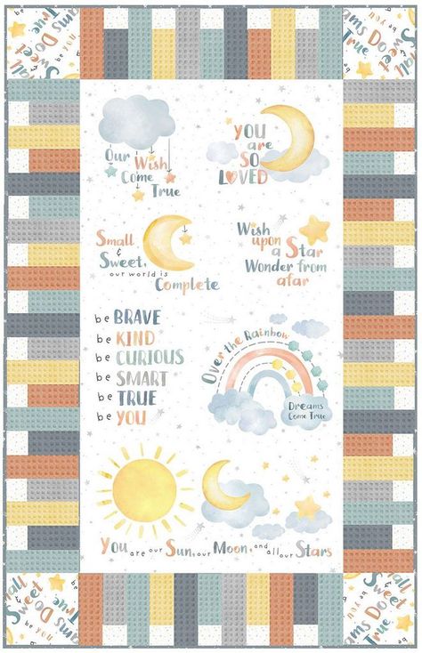 Baby Quilt Panels, Baby Quilt Kit, Panel Ideas, Quick Quilt, Quilt Baby, Crib Quilt, Fabric Suppliers, Wish Come True, Panel Quilts