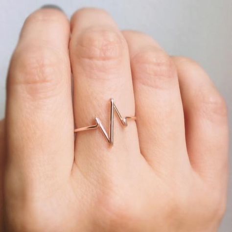 Heartbeat Ring, Heart Beat Ring, Friend Rings, Korean Jewelry, Ring Rose Gold, Rings For Girls, Valentine's Gift, Love Ring, Dainty Ring