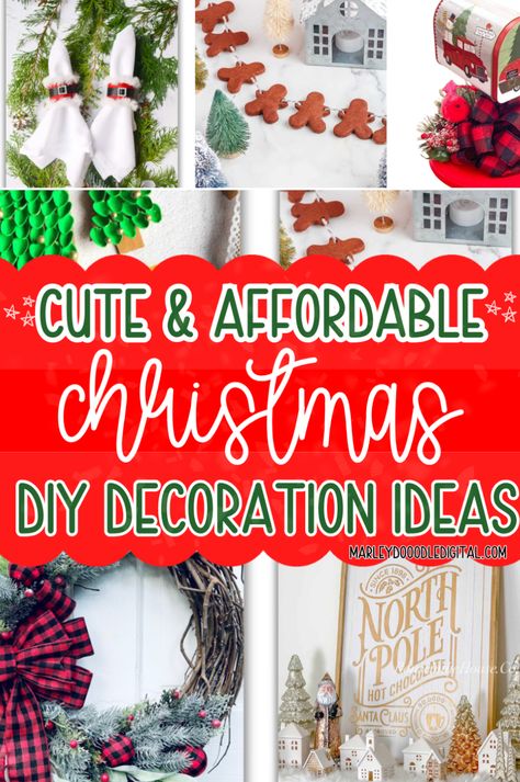 Discover 29+ easy and cheap DIY Christmas decorations using Dollar Tree supplies! From festive wreaths to salt dough ornaments, these budget-friendly ideas are perfect for decorating your home this holiday season. Fun, simple, and affordable, these DIY projects make holiday decorating a breeze. Start crafting your Christmas decor today and save money with these creative ideas! Cheap And Easy Christmas Decorations, Christmas Party Decor Diy, Christmas Party Decor Ideas Easy Diy, Cheap Christmas Diy Decorations, New Years Diy Decorations, Christmas Decor Cheap, Diy Indoor Christmas Decorations, Easy Christmas Decorations Diy, Dollar Tree Diy Christmas Decor