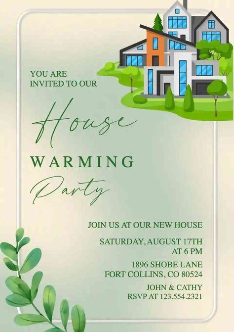 Luxury Home - Free Housewarming Invitation Templates | Invitanku House Warming Wishes Card, Vastu Shanti Invitation Card Marathi, Housewarming Invitation Wording, New Home Messages, Housewarming Invitation Cards, House Warming Invitation, Housewarming Invitation Templates, Wedding Illustration Card, Invitation Card Maker