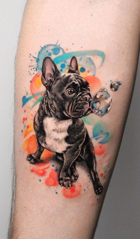 210+ Majestic Bulldog Tattoos Designs (2023) - TattoosBoyGirl Evolution Tattoo, Pearl Tattoo, Puppy Tattoo, French Bulldog Tattoo, Lion Tattoo Sleeves, Bulldog Tattoo, Bulldog Francese, Gorgeous Tattoos, Red Tattoos