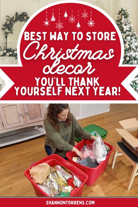 Christmas storage Organize Christmas Decorations, Organized Christmas Decorations, Store Christmas Decorations, Christmas Decoration Storage, Ornament Storage Box, Storing Christmas Decorations, Wreath Boxes, Holiday Storage, Christmas Organization