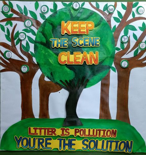 Keep clean Save Earth Bulletin Board Ideas, Poster About Cleanliness In School, Cleanliness Poster Ideas For School, Keep Clean Poster, Cleanliness Poster Ideas For Kids, Green Day Decoration Ideas For Preschool, Cleanliness Poster Ideas, Cleanliness Poster, School Poster Ideas