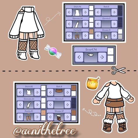 Life Verses, Gacha Clothes, Manga Clothes, Gacha Outfit, Clothing Sketches, Gacha Outfits, Club Outfit Ideas, Mia 3, Cute Anime Chibi