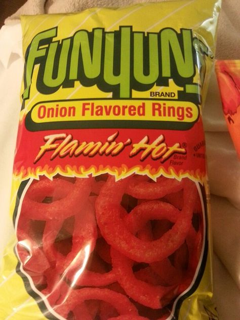 Hot Funyuns Flaming Hot Funyuns, Hot Funyuns Recipe, Flamin Hot Funyuns, Funyuns Aesthetic, Spicy Funyuns, Funyuns Chips, Hot Funyuns, Funyuns Recipe, Dr Food