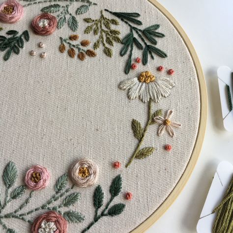 embroidery patterns Embroidery Patterns Free Printables, Easter Embroidery Patterns, Men Embroidery, Wreath Embroidery, Wildflower Wreath, Art Pdf, Embroidery Beaded, Embroidery On Kurtis, Easter Embroidery