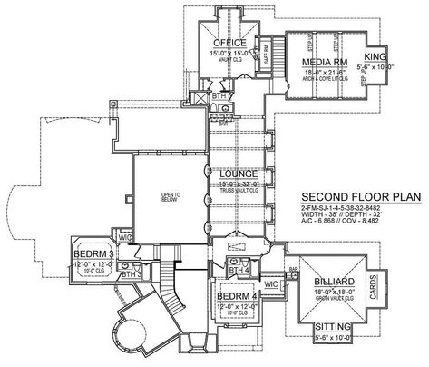 Home Office Media Room, Office Media Room, Home With Balcony, Scottsdale Home, Modern Georgian, Bar Flooring, Northwest Style, Floor Plan Creator, Porch House Plans