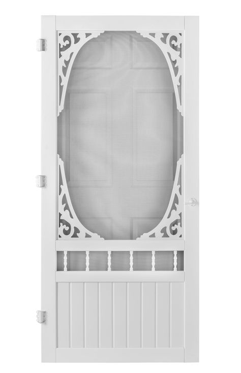 Screen Door For Bedroom, Screen Door Alternatives, Screen Doors Farmhouse, Screen Doors For Front Door, Wooden Screen Door Ideas, Farmhouse Screen Door, Antique Screen Door, White Screen Door, Metal Screen Door