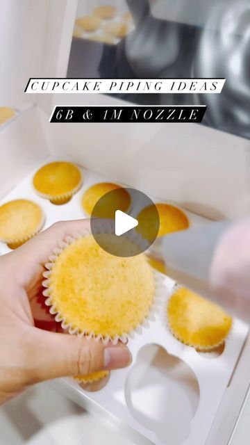 Jinny’s Cakery on Instagram: "Let’s piping buttercream cupcakes with 6B & 1M nozzle 🧁🧁#jinnyscakery #cupcake #customcupcakes #sydney" Moist Vanilla Cupcakes, Piping Buttercream, Cupcake Piping, Cupcake Decorating Tips, Vanilla Cupcake Recipe, Buttercream Cupcakes, Cupcake Tins, Custom Cupcakes, Cupcake Recipe