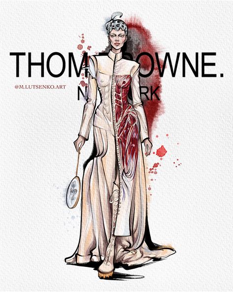 Thom Browne Couture Fall 2024 | Fashion illustration Thom Browne 2024, Thome Browne, Fashion Illustration Digital, Dc Collection, Digital Fashion Illustration, Feminism Art, Fall 2024 Fashion, Ipad Procreate, Fashion Design Sketch