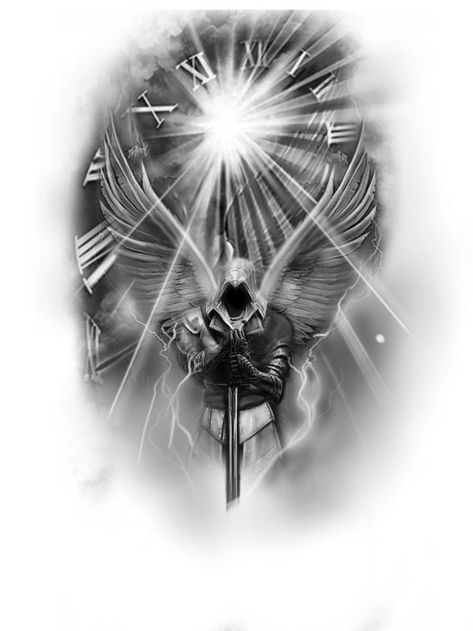 Pin on Tattoo Guardian Angel Back Tattoo Men, Biceps Tattoo Men, Angel Forearm Tattoo Men, Guardian Angel Tattoo Sleeve, Guardian Angel Warrior Tattoo, Engel Krieger Tattoo, Archangel Tattoo Design, Guardian Angel Tattoo For Men, Biblical Tattoos For Men