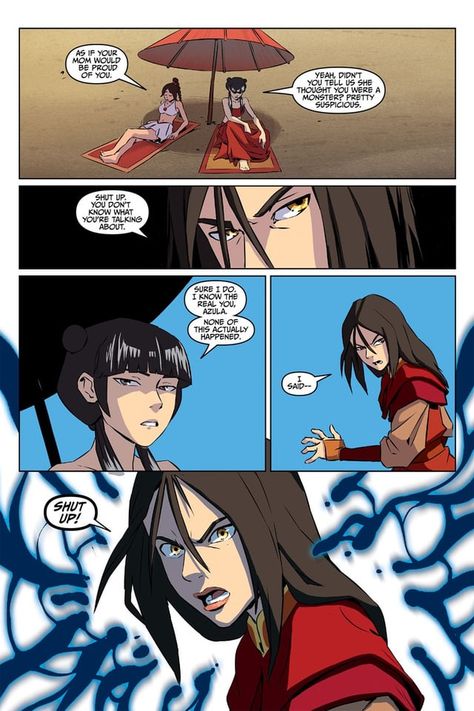 Azula Avatar Comic, Azula In The Spirit Temple, Azula And Ty Lee Fanart, Atla Comics, Avatar Water, Azula Avatar, Princess Azula, Aang And Korra, Avatar Azula