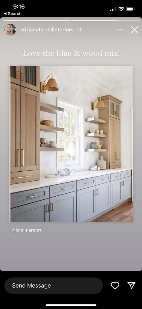 Two Tone Kitchen Cabinets Wood, Light Oak Cabinets, Natural Wood Kitchen Cabinets, Natural Cabinets, White Upper Cabinets, Cabin Remodel, Light Wood Kitchens, Two Tone Kitchen Cabinets, Natural Wood Kitchen