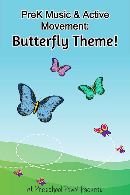 Preschool Music & Active Movement: Butterflies! | Preschool Powol Packets Movement Activities For Preschoolers, Butterfly Movement, Butterflies Preschool, Music Butterfly, Songs For Preschoolers, Butterfly Lessons, Therapy Music, Preschool Music Activities, Welcome Songs