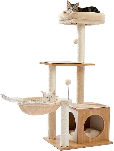 Modern Cat Tower, Luxury Cat Tree, Cozy Hammock, Cat Playhouse, Wooden Cat Tree, Cat Castle, Cat Climbing Frame, Modern Cat Tree, Litter Box Enclosure