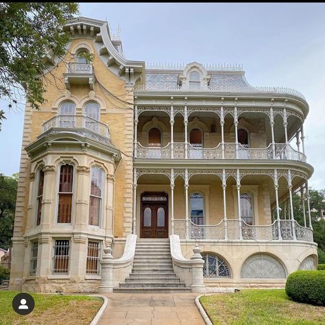 Historical Homes Of America on Instagram: “John Bremond House built in 1877 in Austin, TX, photos by @southernreverie  #mansions #mansions #secondempire #mansardmonday #wow #amazing…” New Orleans Architecture, Regency House, Southern Architecture, Vintage House Plans, Old Mansions, American House, French Colonial, Grand Homes, House Built