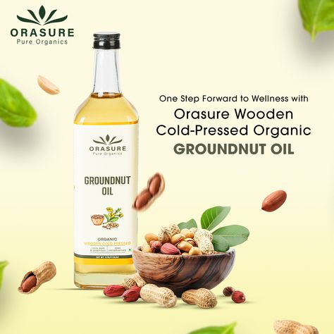 Fuel your body and taste buds with every delicious bite! ✨Orasure's Wooden Cold-Pressed Organic Groundnut Oil is minimally processed to keep all the healthy fats and vitamins locked in. Drizzle it on your meals for a delightful nutty flavor. Take a step towards a healthier you with Orasure!  .  .  .  #Orasure #Organic #ColdPressedOil #GroundnutOil #HealthyFats #OrganicFood #EatClean #HealthyCooking #Foodie #WhatsForDinner #Delicious #Nutritious #ChemicalFree #SimpleIngredients #SupportLocal Groundnut Oil Creative Ads, Hair Oil Advertisement, Oil Advertisement, Green Feed, Math Clock, Groundnut Oil, One Step Forward, Cold Pressed Oil, Church Poster Design