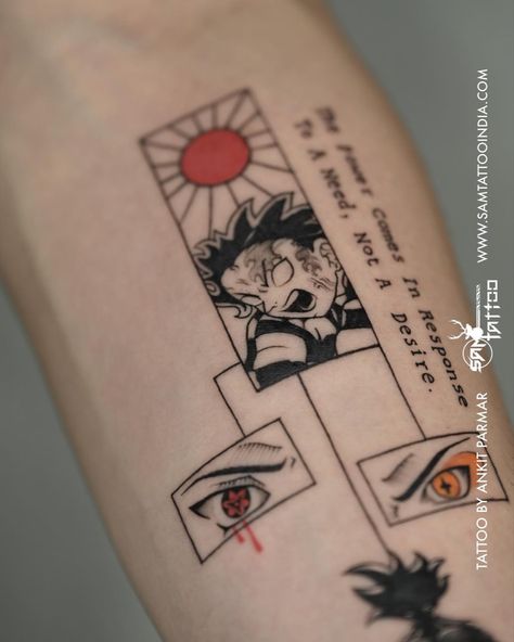 Unleashing the ultimate anime squad on skin! 

Which anime adventure would you embark on first?
.
.
Tattoo by @inkcredible_samtattooindia .

📍 Malad / Charniroad

Powered by @xtremetattooink @kwadron @kingstattoosupply 

#samtattooindia #anime #animeobsessed #animeart #animelove #animetattoo #tattoooftheday #tattoo #tattooinspiration #creativetattoos #tattoos #everysinglestrokematters Anime Panel Tattoo Ideas, Anime Mashup Tattoo, Men Anime Tattoo Ideas, Anime Themed Tattoos, Anime Quotes Tattoo, Traditional Tattoos Japanese, Subtle Anime Tattoos, Cool Tattoos With Meaning, Anime Squad