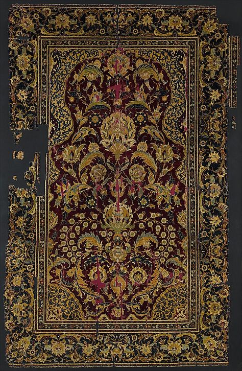 Late 16th century, probably an Istanbul workshop - Prayer Rug - MMoA Iranian Rugs, Iranian Carpet, Magic Carpet, Prayer Rug, Antique Carpets, Modern Carpet, Carpet Colors, Carpet Design, Turkish Carpet