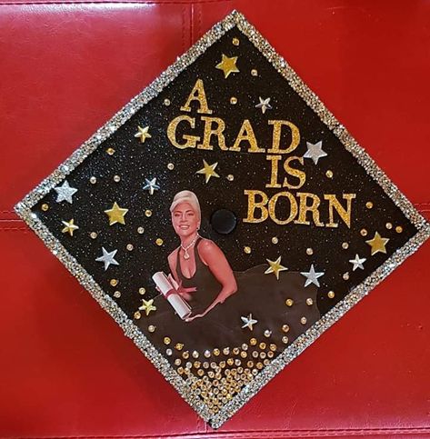 Star Graduation Cap, Senior Year Diy, High School Graduation Cap, College Graduation Cap Decoration, College Graduation Photos, Grad Cap Designs, Senior Stuff, Mother Monster