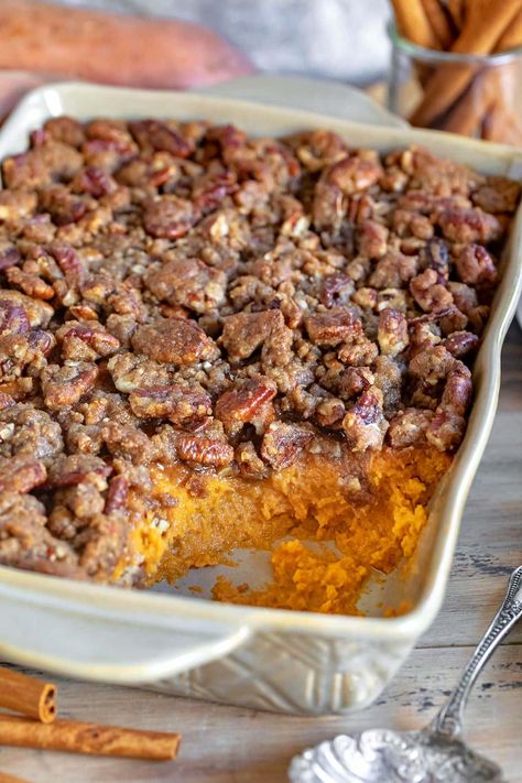 Ruth Chris Sweet Potato, Ruths Chris Sweet Potato Casserole, Freeze Sweet Potatoes, The Girl Who Ate Everything, Ruth Chris, Sweet Potato Recipes Casserole, Thanksgiving Side Dishes, Sweet Potato Casserole, Potato Casserole