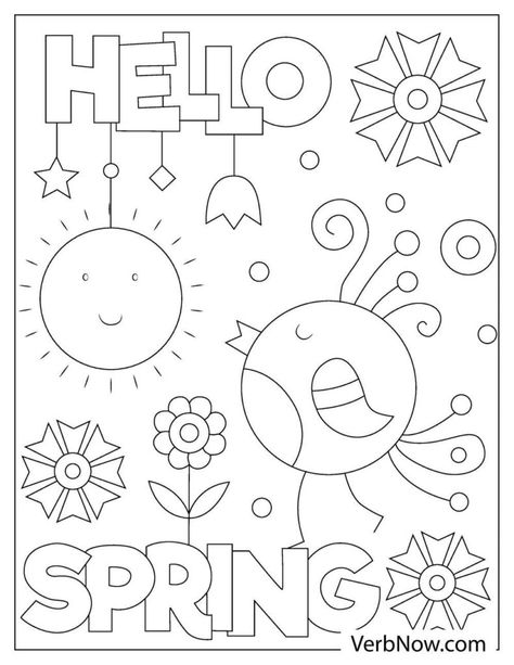 Free SPRING Coloring Pages Easter Coloring Pictures, Spring Coloring Sheets, Spring Preschool Activities, Super Coloring Pages, Spring Worksheet, Spring Printables, Spring Coloring Pages, Summer Coloring Pages, Spring Preschool