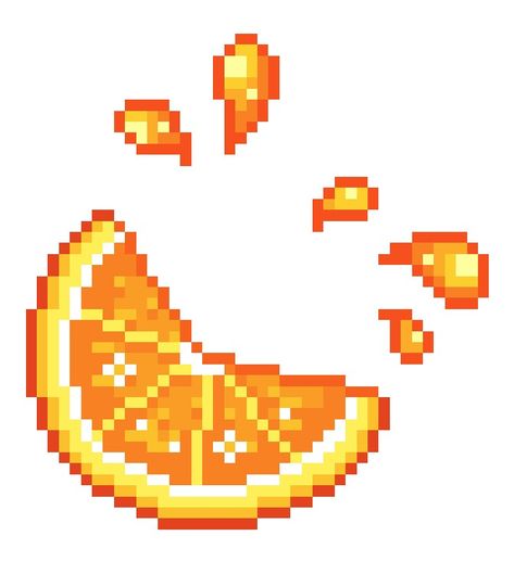 Sandbox juicy orange Orange Pixel Art, Pixel Art Fruit, Art Dessert, Juicy Orange, Easy Pixel Art, Pixel Art Templates, Cool Pixel Art, Pixel Drawing, Pix Art