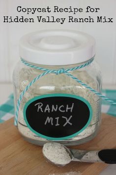 Homemade Hidden Valley Ranch Dressing, Hidden Valley Ranch Dressing, Ranch Mix, Hidden Valley Ranch, Ranch Dressing Mix, Copycat Restaurant Recipes, Homemade Seasonings, Homemade Spices, Hidden Valley