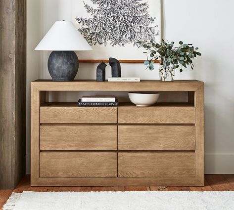 Dressers, Chests & Chests of Drawers | Pottery Barn Wide Dresser, Wood Dresser, 6 Drawer Dresser, Kiln Dried Wood, Small Drawers, Large Drawers, Bath Furniture, Ceramic Table Lamps, High Quality Furniture