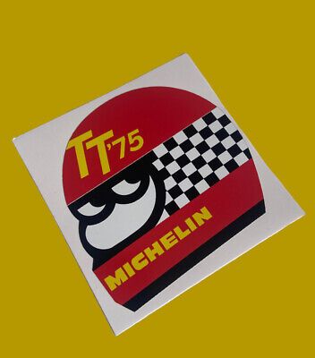 1975 TT 75 VINYL STICKER ISLE OF MAN RACES CLASSIC VINTAGE IOM Michelin Man Uk | eBay Tokyo Cars, Car Logo Design, Michelin Man, Racing Stickers, Matchbox Art, Car Badges, Vintage Icons, Commercial Art, Vintage Racing