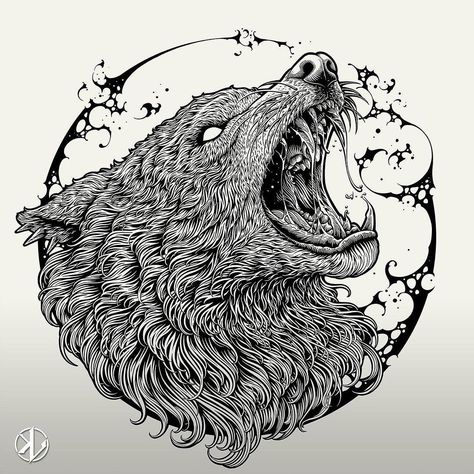 L O G O U P | “Wolf” 🐺 Awesome work by @healthypeople.art Follow 👉 @logoup_ for daily inspirations • DM or Email us for business inquiries! 👌 • Don’t… | Instagram Wolf Illustration Art, Wolf Graphic Design, Lettering Sketch, Photoshop Drawing, Wolf Illustration, Wolf Drawing, Wolf Design, Art Hobbies, Wolf Art