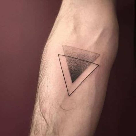 Small Tattoos for Men - Ideas and Designs for Guys Taylor Tattoo, Triangle Tattoo Meaning, Tato Geometris, Symbols Of Strength Tattoos, Tato Paha, Tato Dengan Makna, Glyph Tattoo, Tato Jari, Tatuagem Masculina Pequena