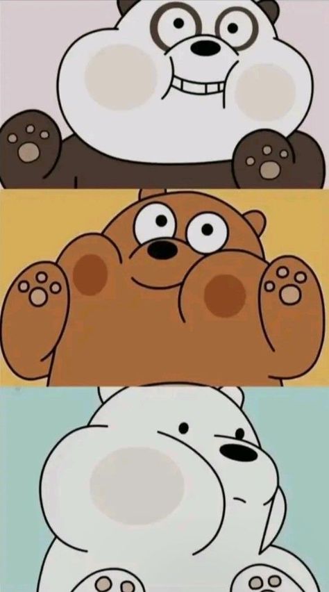 Ice Bear Wallpaper, Bare Bears Wallpaper, We Bare Bears Wallpaper, Bears Wallpaper, Ice Bear We Bare Bears, Funny Lockscreen, Wallpaper Kids, We Bare Bears Wallpapers, Simple Hand Embroidery Patterns