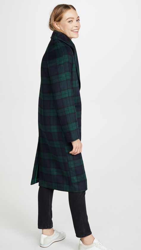 Green and Navy Plaid Jacket Tartan Jacket Outfit, Green Plaid Coat, Raglan Coat, Black Turtleneck Sweater Dress, Tartan Jacket, Cashmere Throw Blanket, Plaid Wool Coat, Pink Cable Knit Sweater, Winter Outfit Inspiration