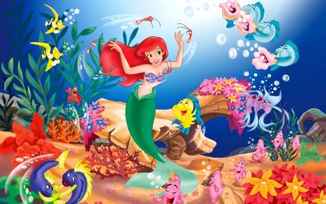 10 Most Popular The Little Mermaid Wallpapers FULL HD 1080p For PC Background Little Mermaid Cake Topper, Ariel Wallpaper, Little Mermaid Wallpaper, Mermaid Background, Sf Wallpaper, Disney Mignon, Mermaid Canvas, Mermaid Cartoon, Mermaid Images