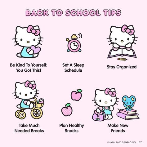 Journal Aesthetics, Hello Kitty School, Vision 2023, Back To School Tips, Hello Kitty Printables, Happy Mind, Back To School Hacks, Entertaining Kitchen, Vie Motivation