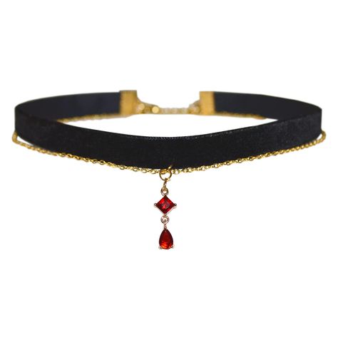 PRICES MAY VARY. ★[Durable and comfortable] This choker necklace for women is carefully crafted with high-quality velvet and beautiful artificial ruby ​​pendants. This black choker is made of handmade alloy which is very strong and will not break easily.  ★[Extra-long 18.9-inch adjustable size and light weight] The size of the black choker is 11.8-inch + 7.1-inch extension chain (30cm+18cm). The total length of the black choker necklace for women is 48 cm Witch Bride, Ruby Pendants, 1950 Outfits, Vampire Accessories, Girls Valentines Outfit, White Lace Choker, Small Heart Necklace, Chokers Necklace, Red Choker