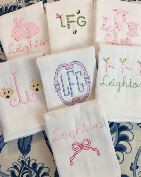 Baby Embroidery Ideas, Baby Monogram Ideas, Embroidered Ideas, Southern Monogram, Embroider Ideas, Southern Baby, Monogram Baby, Monogram Ideas, Machine Embroidery Projects