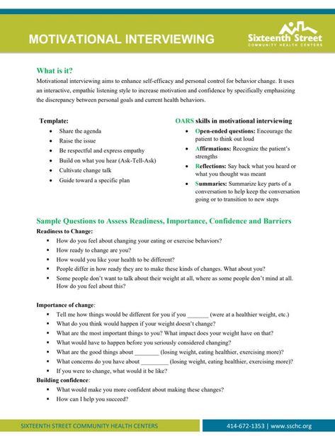 Motivational Interviewing Techniques Therapy Worksheets, Social Worker Interview Questions, Clinical Social Work Supervision, Social Work Supervision Template, Behavioral Interview Questions, Motivational Interviewing, Self Efficacy, Mental Health Nursing, Clinical Social Work