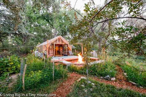 Tiny House Appliances, Tiny House Rentals, Yurt Living, Nature Living, Tiny Farm, Camp House, Tent Living, Tiny House Village, Diy Tent