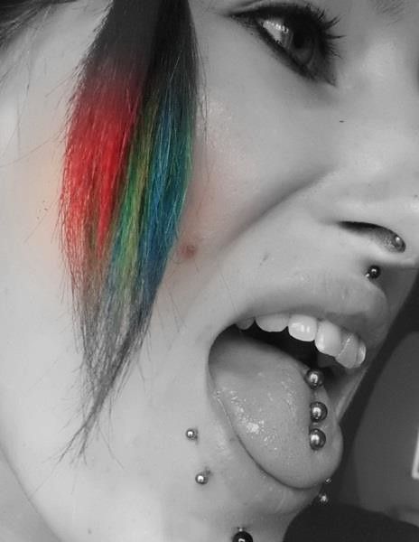 Triple Tongue Piercing, Double Tongue Piercing Vertical, Scoop Tongue Piercing, Dream Piercings, Piercing Tongue, Tongue Piercings, Double Tongue Piercing, August Taylor, Cool Piercings