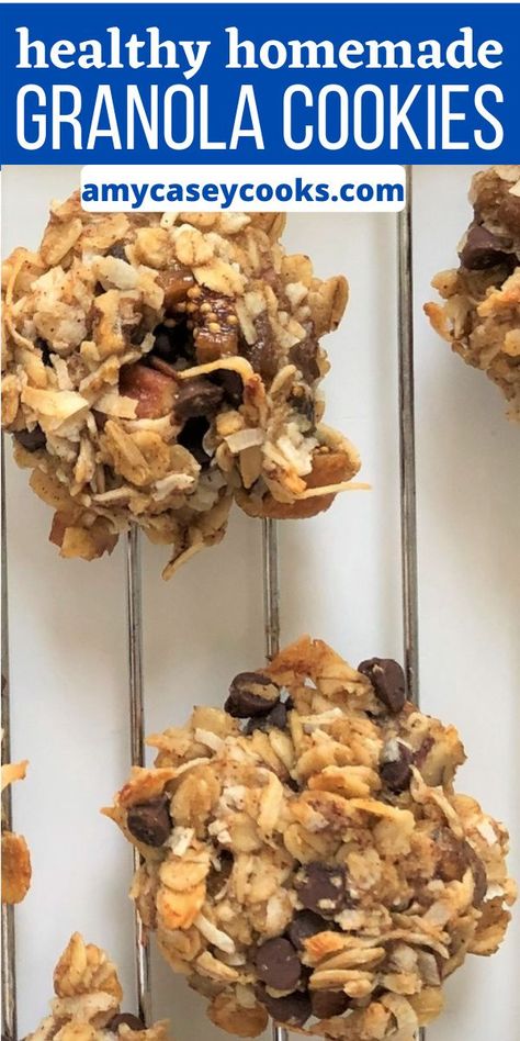 Granola Cookies Easy, Granola Cookies Healthy, Homemade Granola Balls, Cookies Made With Granola, Granola Cookies Recipe, Healthy Vegan Oatmeal, Granola Bark, Travel Meals, Vegan Oatmeal Cookies