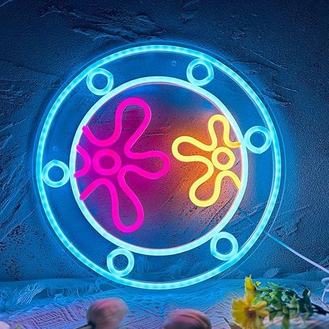 Amazon.com : Ocean World Porthole Neon Lights, LED Under Sea Porthole Neon Sign for Wall Decor, Neon Light Sign Neon Room Decor, USB Popping Flowers Night Light for Game Room Bedroom Kid's Room Wall Decor Birthday Wedding Party Gifts(13.3*13.3in) : Tools & Home Improvement Frog Neon Sign, Neon Room Decor, Game Room Bedroom, Ocean World, Neon Lamp, Neon Room, Neon Decor, Window Signs, Kids Room Wall Decor