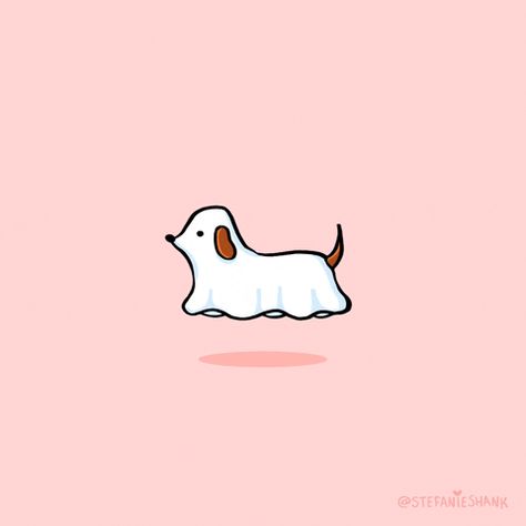 Loop Illustration, Animated Ghost, Dog Animation, Arte Indie, Ghost Tattoo, Gif Animated, Ghost Costume, Halloween Gif, Ghost Dog